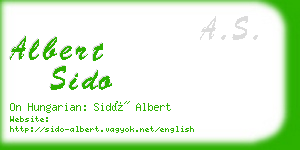 albert sido business card